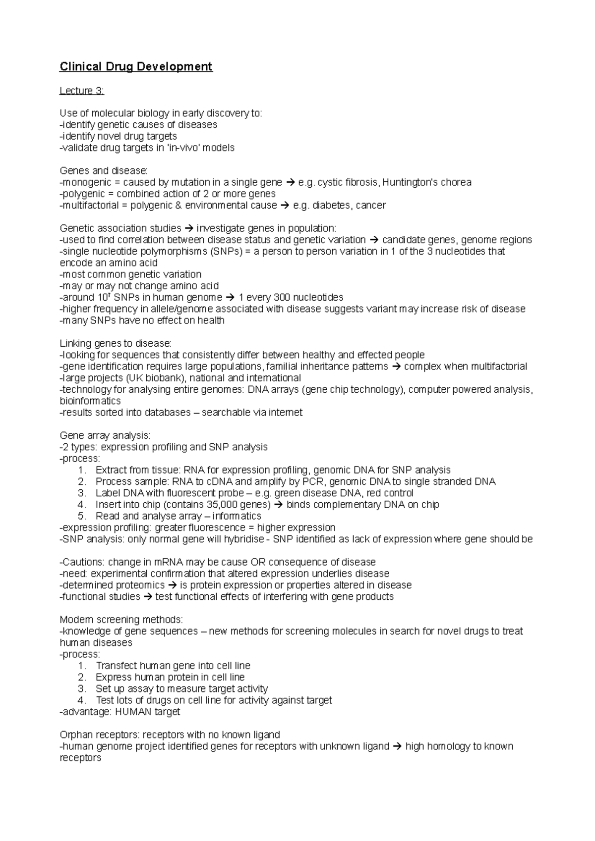 CDD - Exam revision notes - Clinical Drug Development - Clinical Drug ...