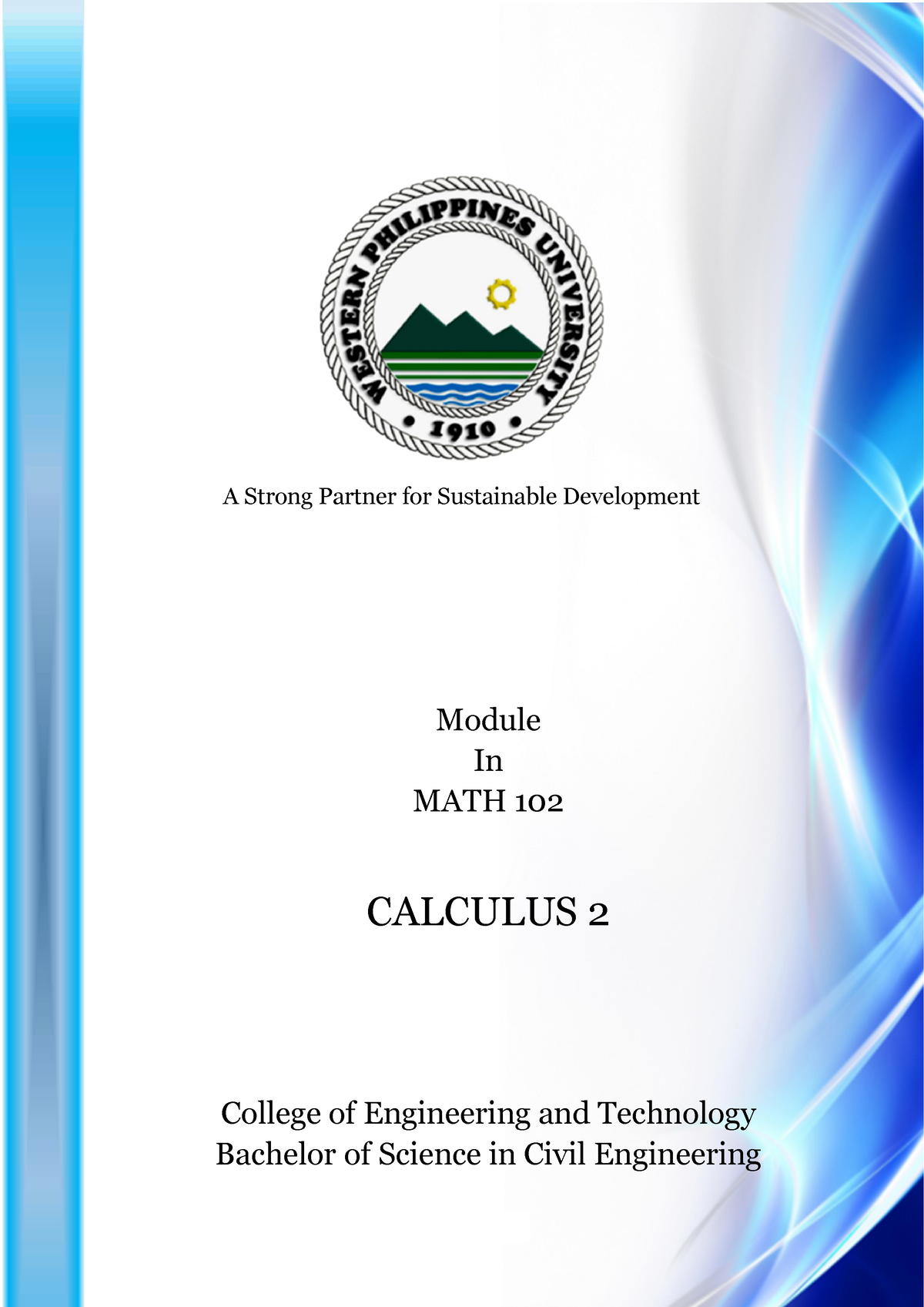 Calculus 2 Module 7 - Hwjenbdj - Module In MATH 102 CALCULUS 2 College ...