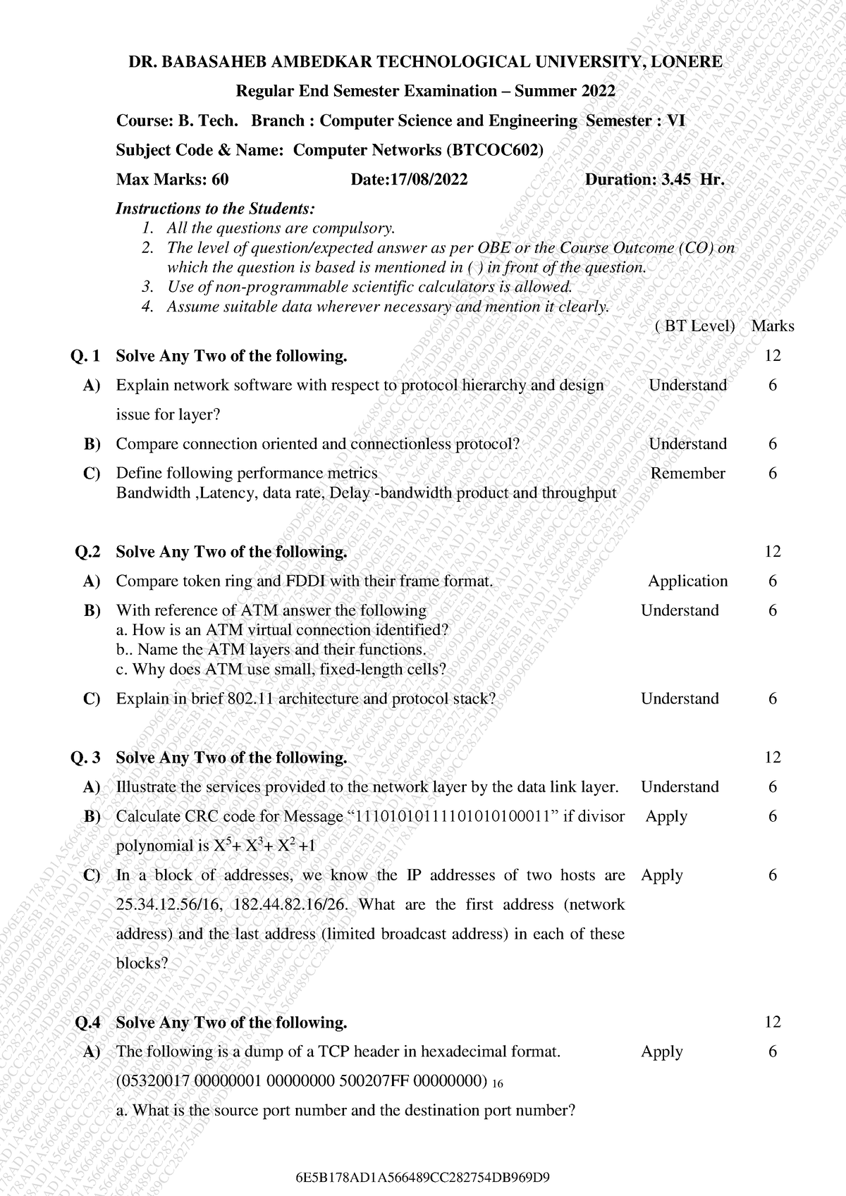 Computer Networks - Yes - DR. BABASAHEB AMBEDKAR TECHNOLOGICAL ...