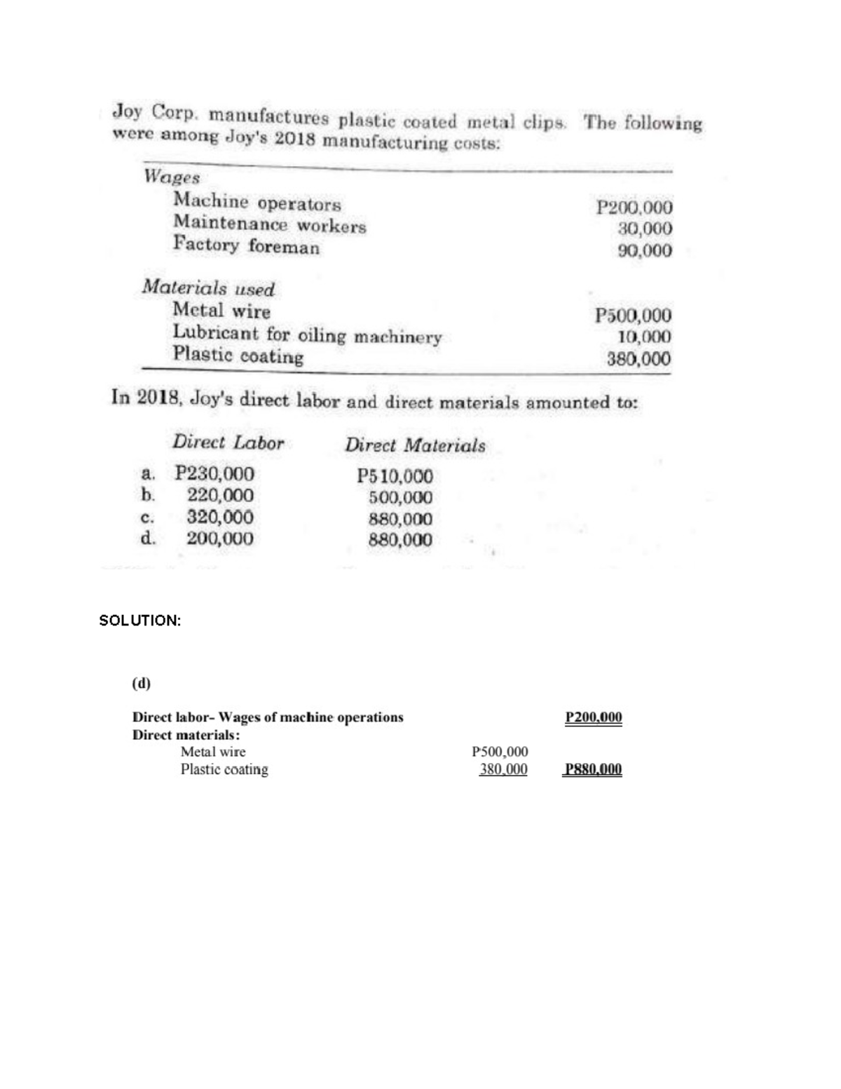 C1 03 - Problem and solution in cost accounting - Bachelor of Science ...