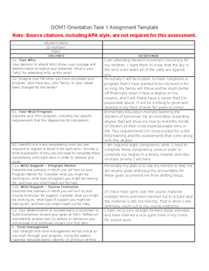 wgu orientation task assignment