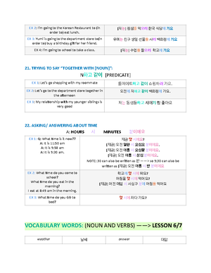 Korean Study Guide L14:15 - 12. INTENTIONAL ( same as / but is MORE ...