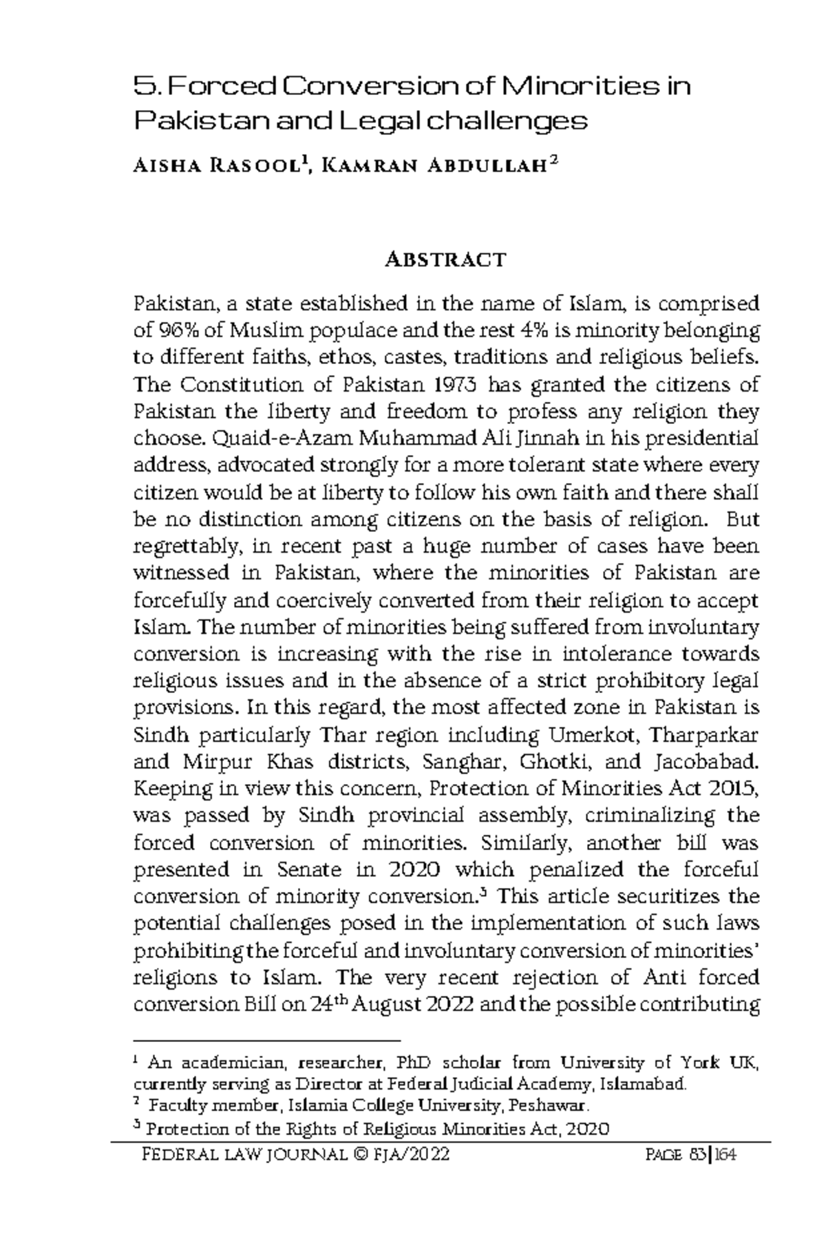Forced conversion of minorities in pakistan and legal challenges copy