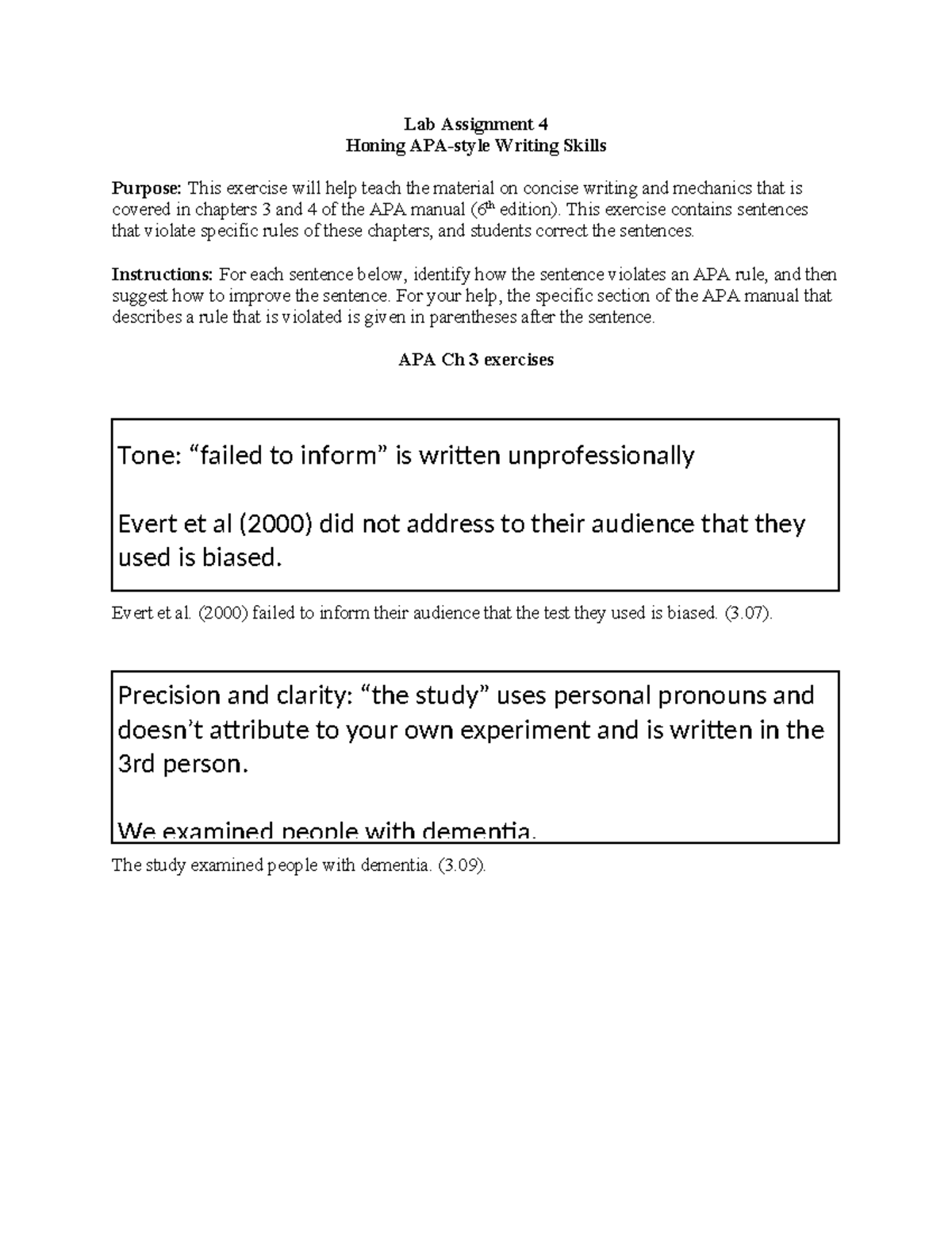 Assignment 4-1 - Lab Assignment 4 Honing APA-style Writing Skills ...