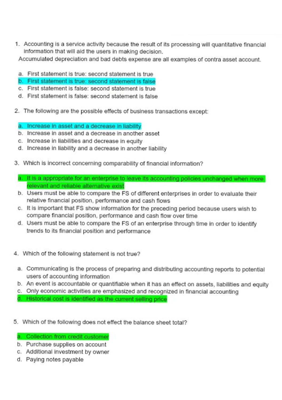 Accounting-QA - Questions and Answers in Accounting - Bachelor of ...