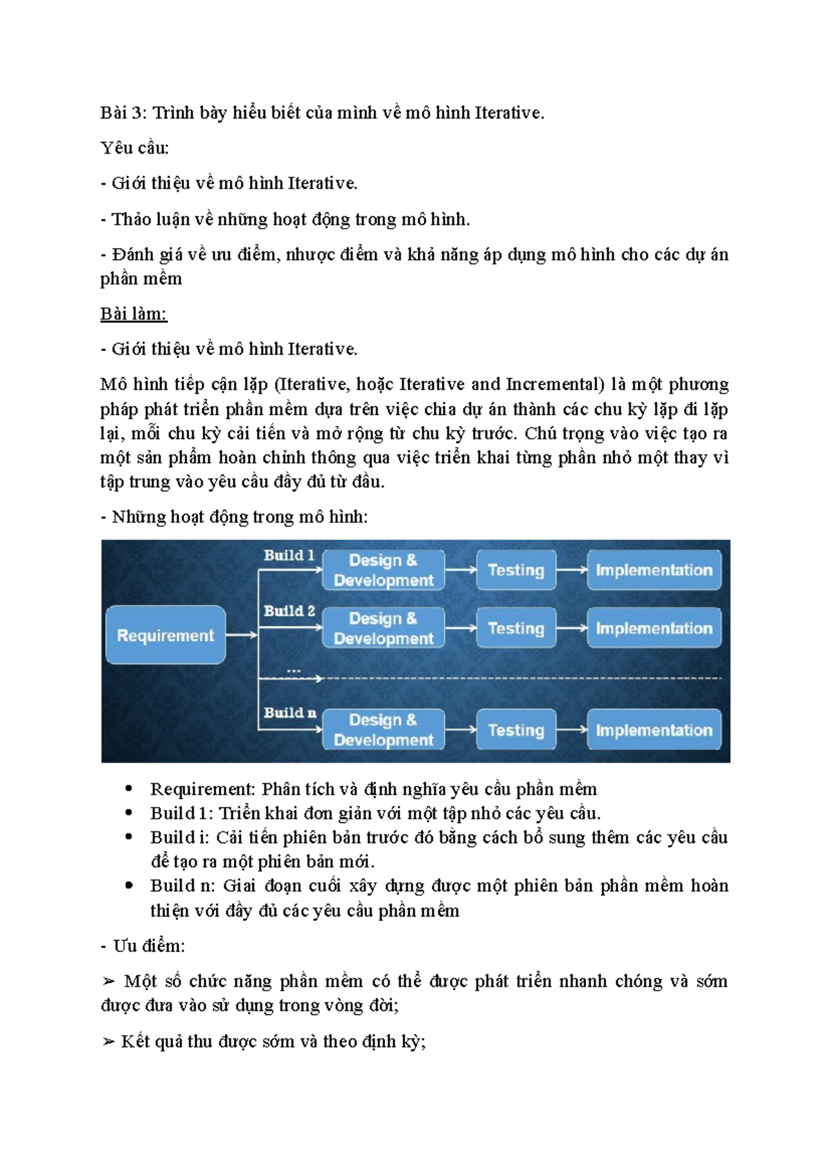 Trình bày hiểu biết về mô hình Iterative - Bài 3: Trình bày hiểu biết ...