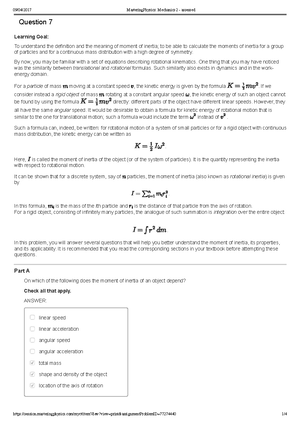 PHYS1001 Test 1 Sem 2 2022 - School of Physics The University of ...