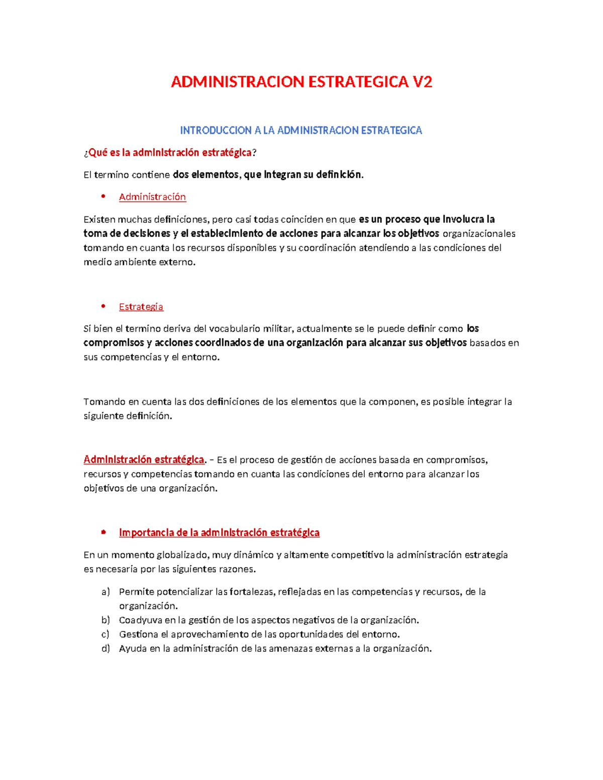 Administracion Estrategica V2 - ADMINISTRACION ESTRATEGICA V ...