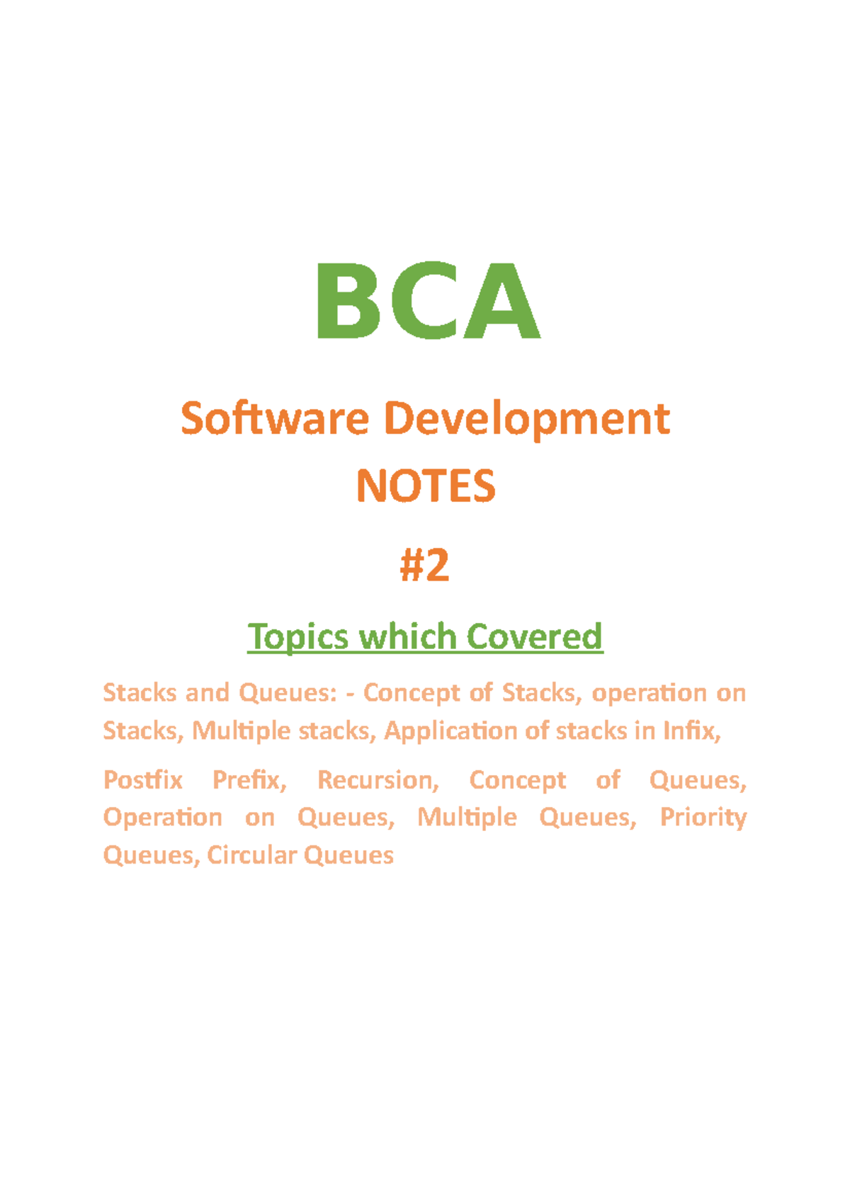 Unit 2. , BCA Software Development - BCA Software Development NOTES ...
