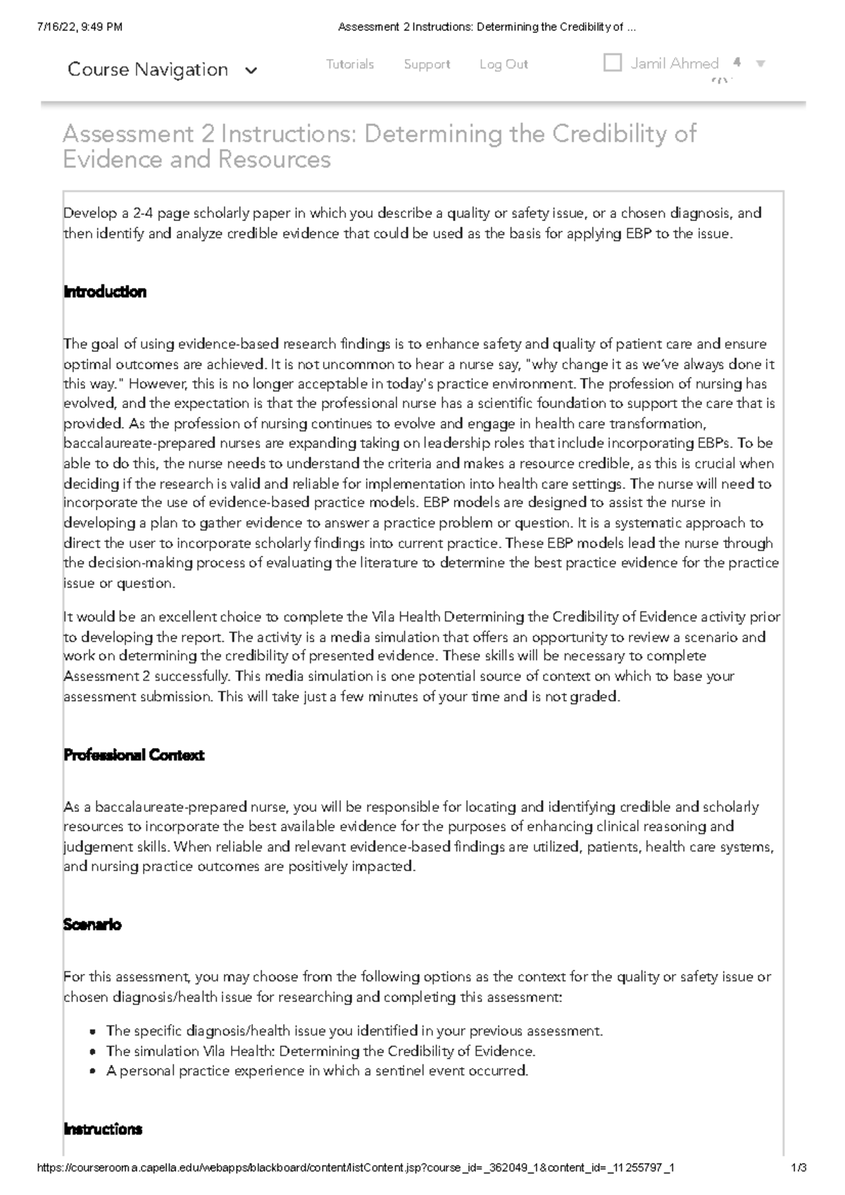 Assessment 2 Instructions Determining The Credibility Of - .. - Studocu