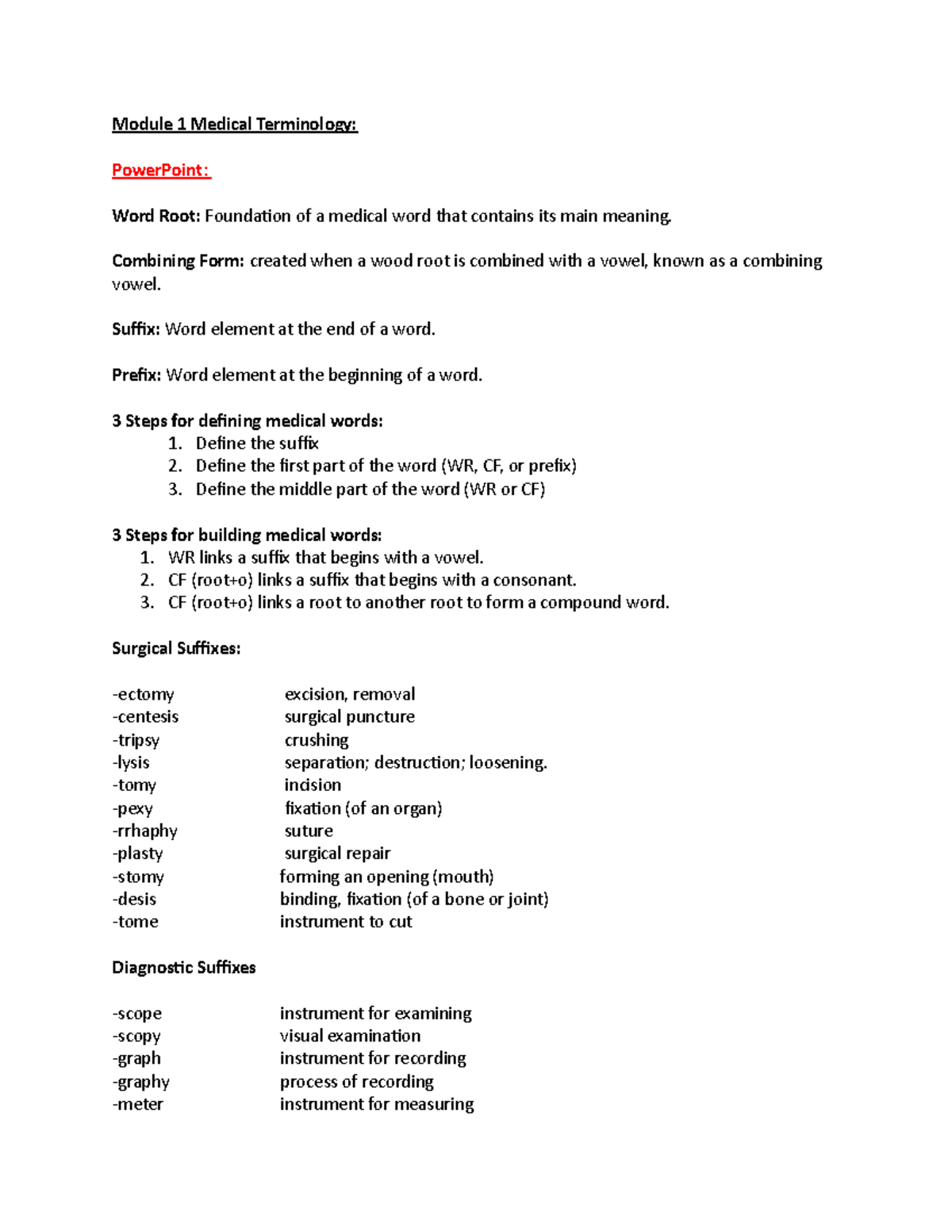 study-guide-1-module-1-medical-terminology-powerpoint-word-root