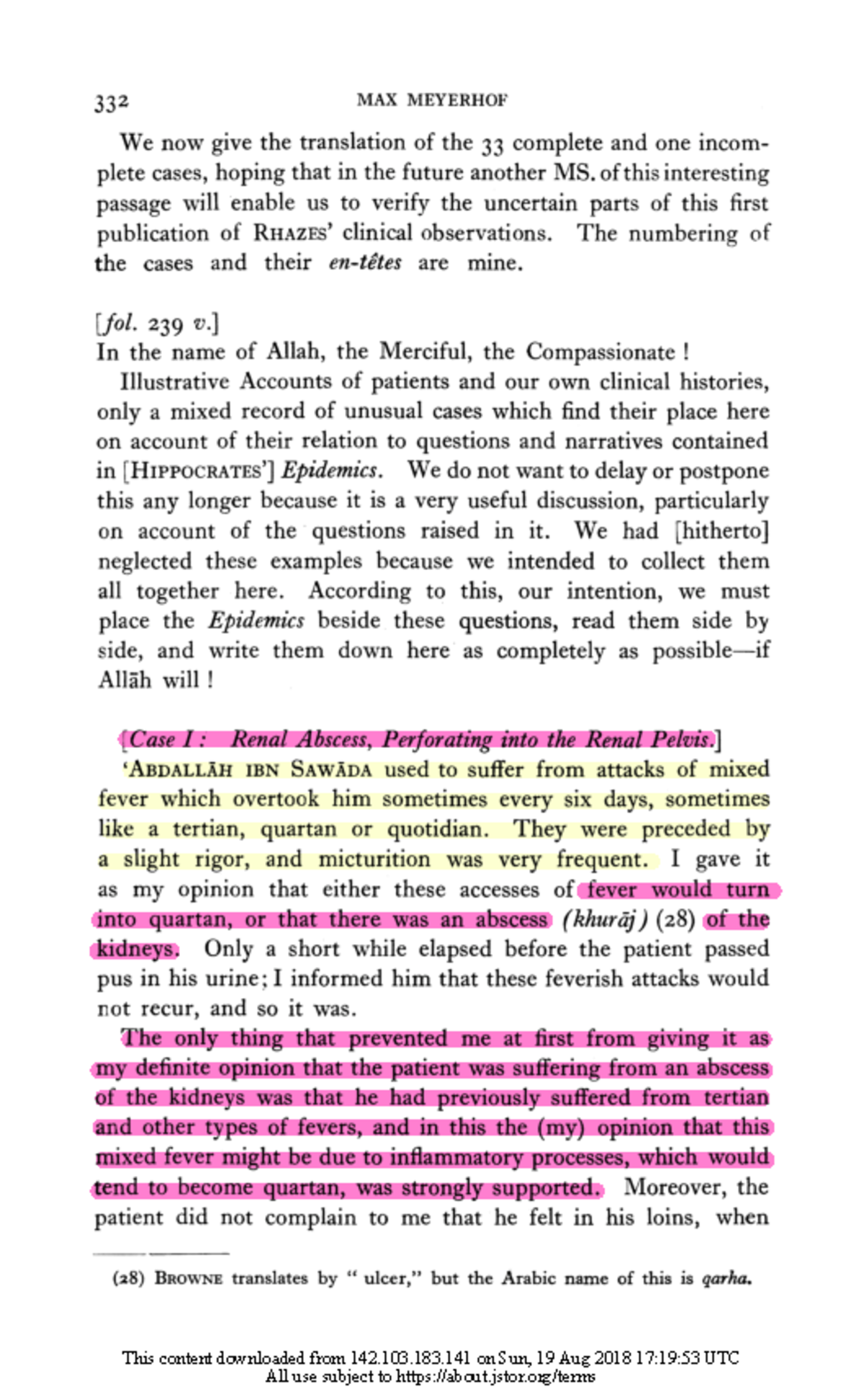 Al Razi - Thirty-Three Clinical Observations circa 900 - 332 MAX ...