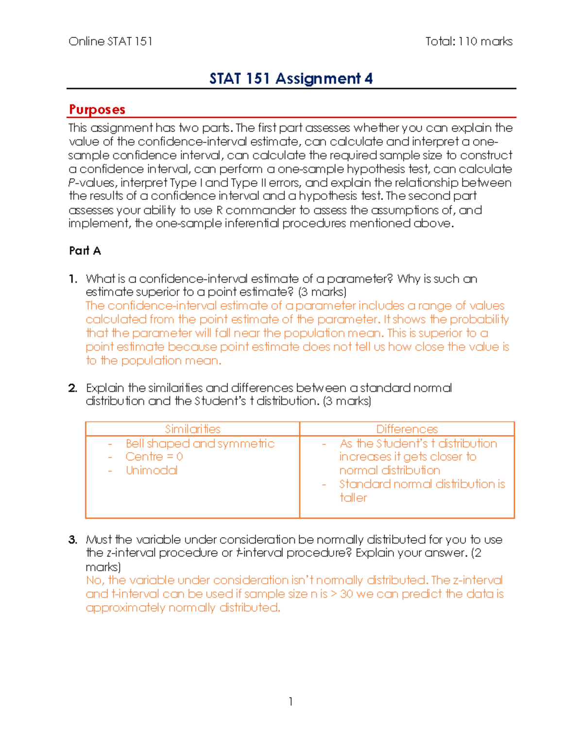 statistics assignment 4