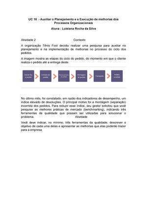 Atividade 1- UC05 - Tecnico - Técnico Em Administração EAD Aluna ...