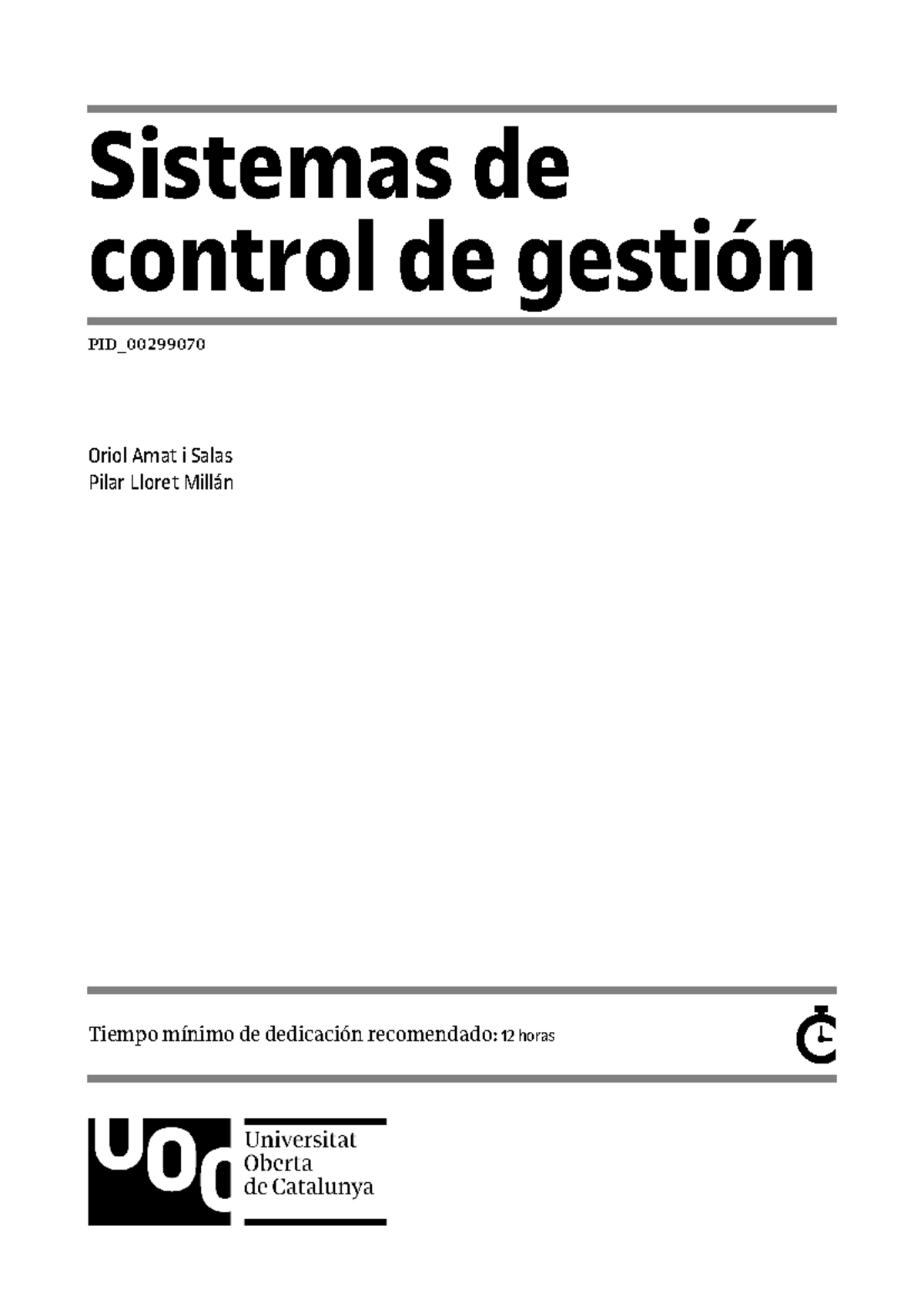 Sistemas de control de gestion - Sistemas de control de gestión PID ...