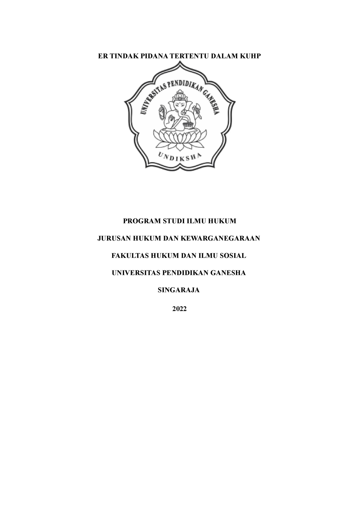 Tindak Pidana Tertentu Dalam KUHP - ER TINDAK PIDANA TERTENTU DALAM ...