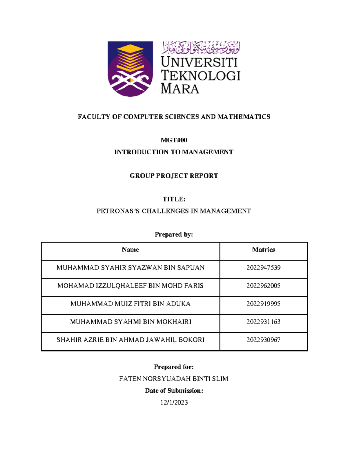 mgt400 group assignment