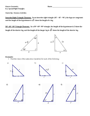 HG Notes 8- geometric mean/pythagorus therom - 23 x 19 21° A B C x° 12 ...