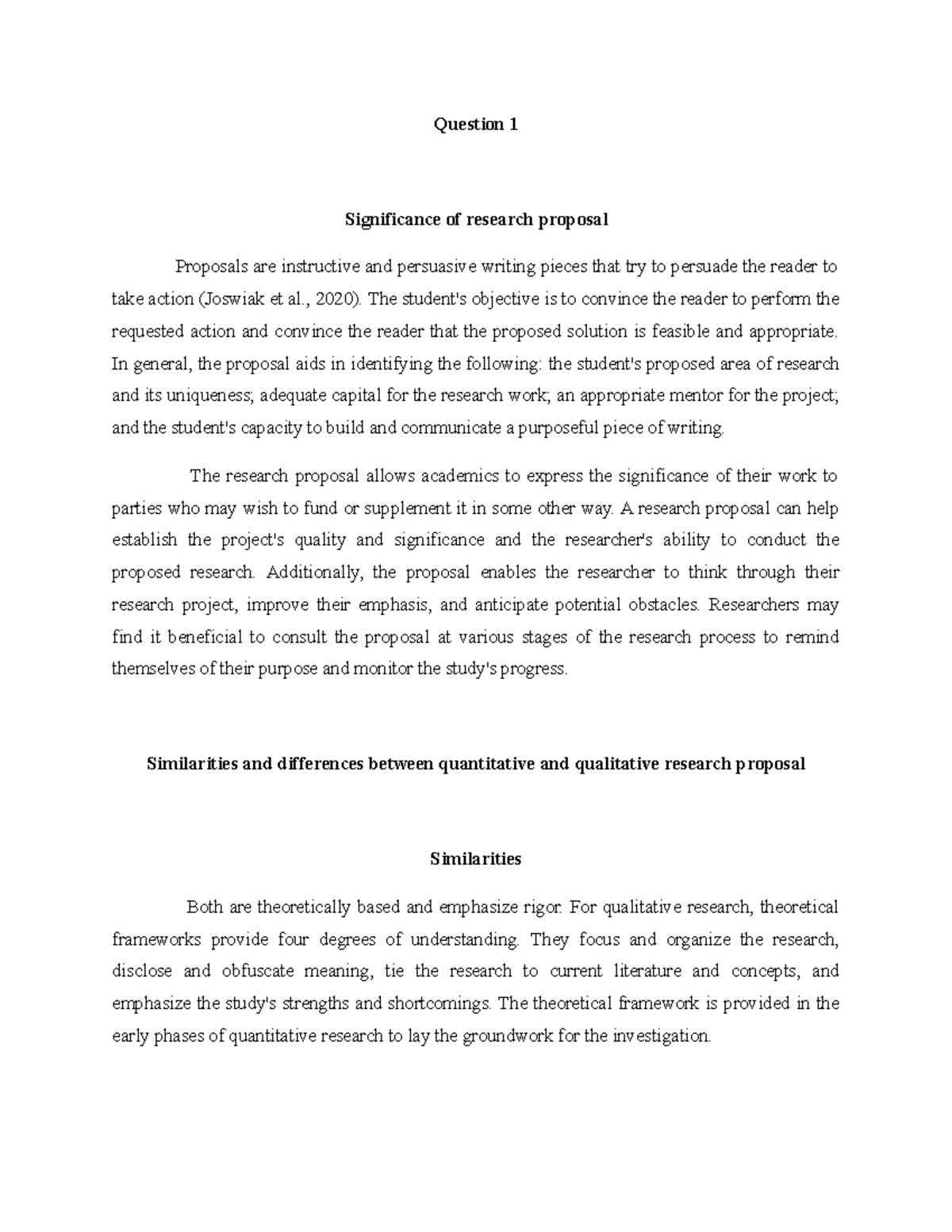 the significance of research proposal