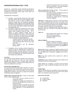 Articles 6 RPC - n/a - Articles 6 RPC (Reyes) | PDF | Crimes | Crime ...