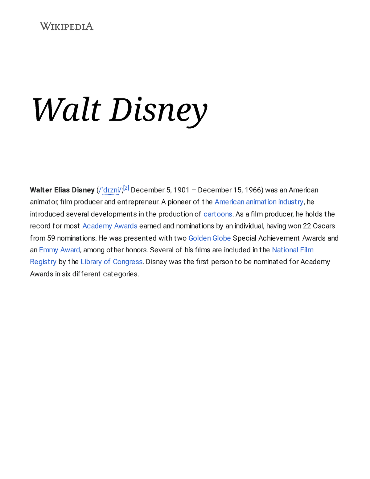 Walt Disney — Wikipédia