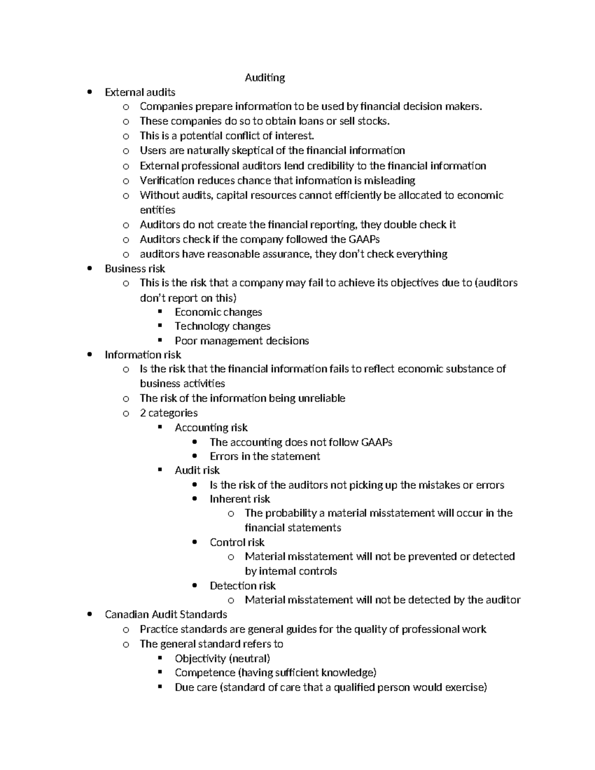 Lesson 5 auditing, fraud, and tax - Auditing External audits o ...