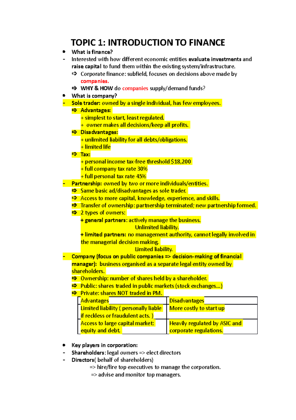 corporate-finance-notes-topic-1-introduction-to-finance-what-is