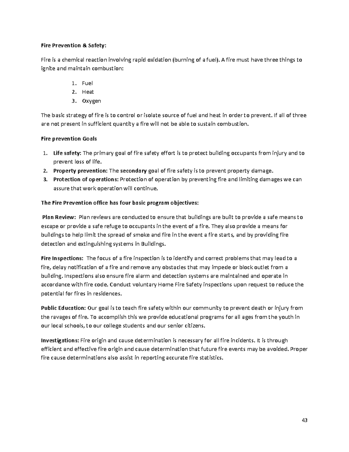 Industrial Safety part-5- Fire - Fire Prevention & Safety: Fire is a ...