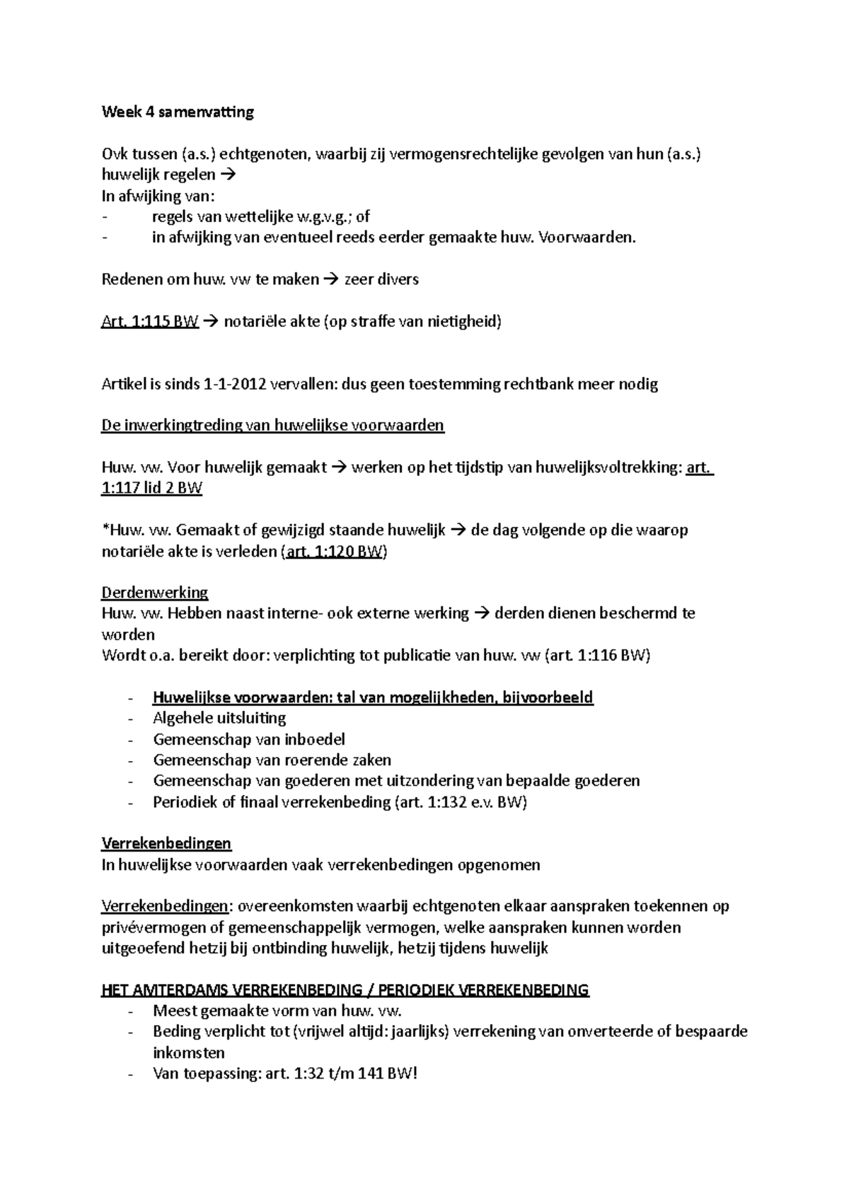 Sv Week 4 Sv Week 4 Week 4 Samenvatting Ovk Tussen a Echtgenoten