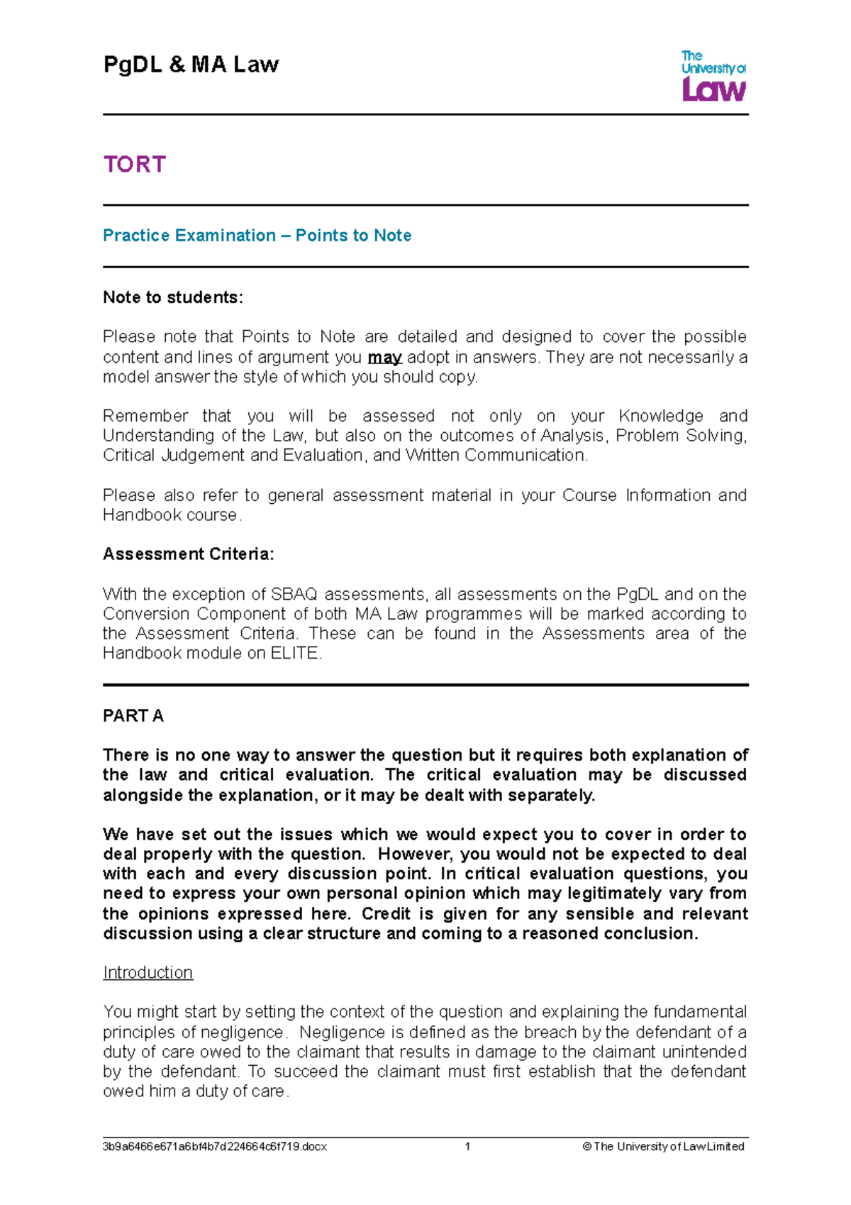 point to note - police liability duty of care - TORT Practice ...