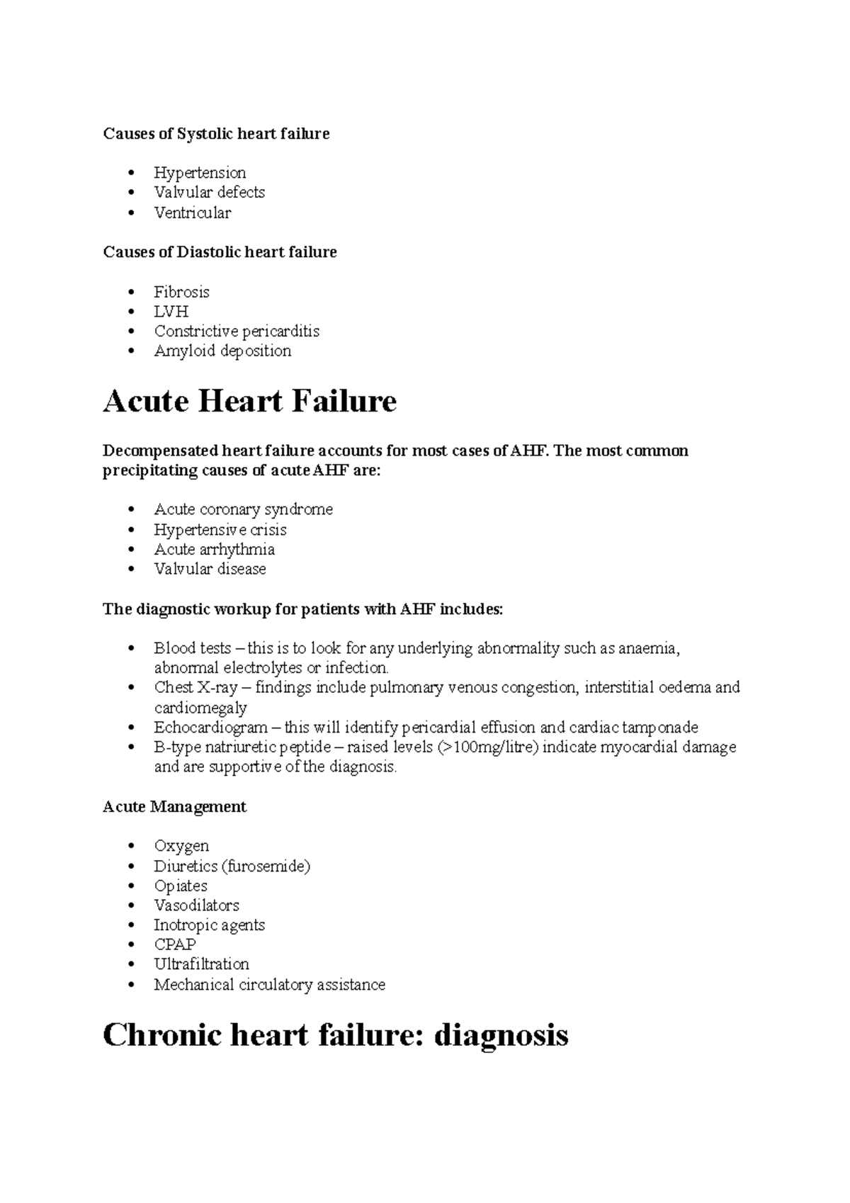 Heart failure - The most common precipitating causes of acute AHF are ...