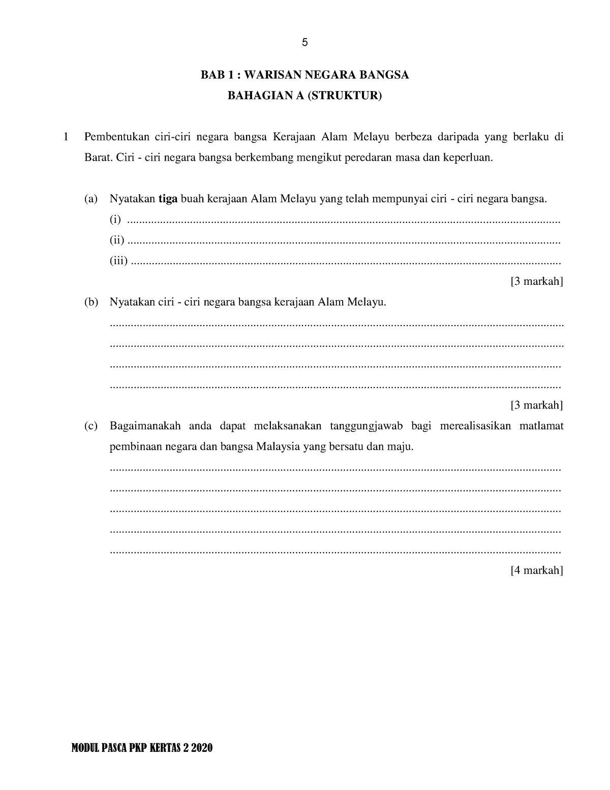 Modul Sejarah T4️⃣ BAB 1-10 + Jawapan-6-19 - BAB 1 : WARISAN NEGARA ...