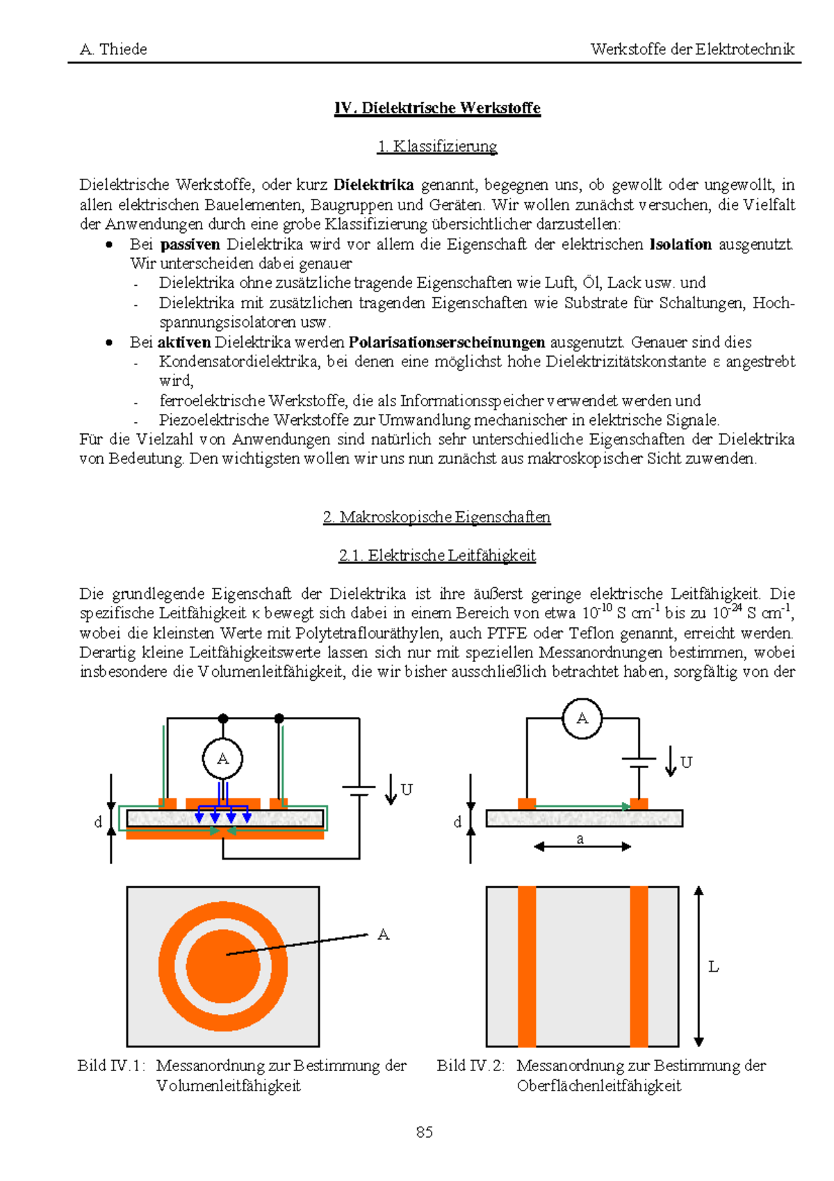 Script wks 4 - SS2022 - IV. Dielektrische Werkstoffe Klassifizierung ...