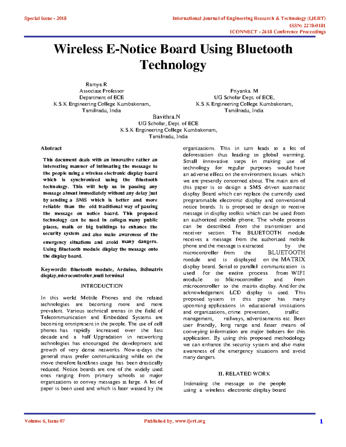 Wireless e notice board using bluetooth technology Ijertconv 6IS07092