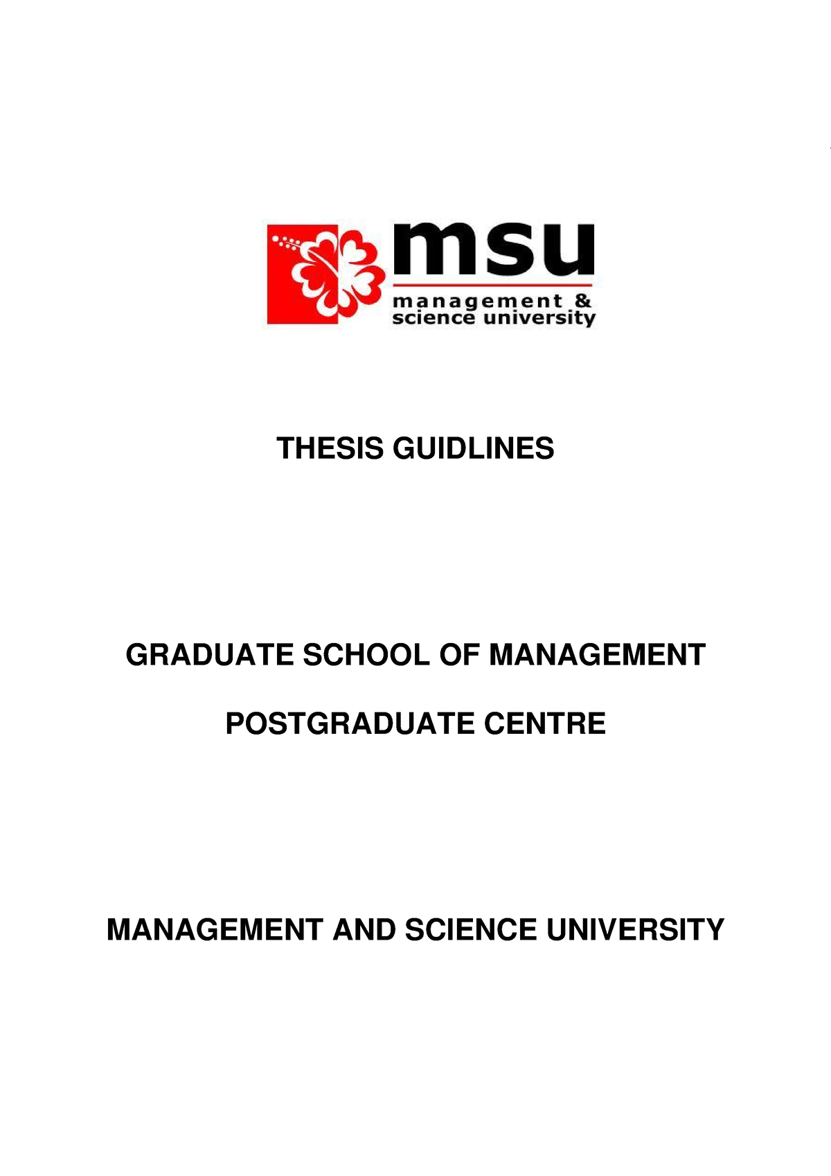 msu honors thesis