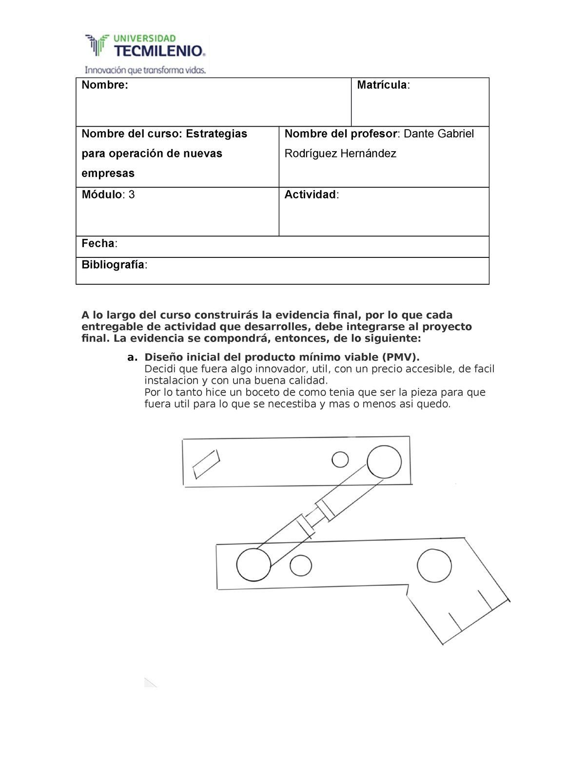 Evidencia Estrategias Nombre Matrícula Nombre Del Curso Estrategias Para Operación De