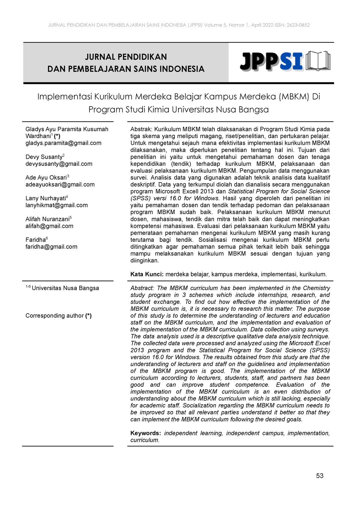 33. Implementasi Kurikulum Merdeka Belajar Kampus Merdeka (MBKM ...