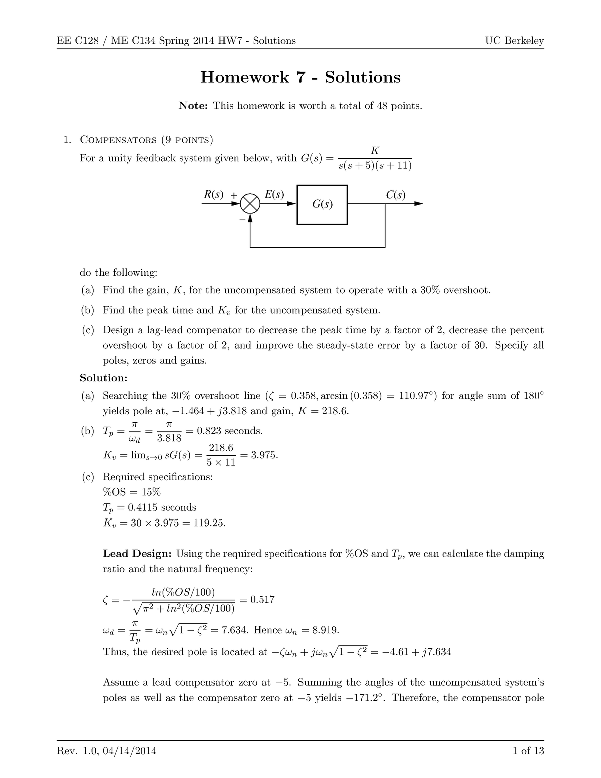 Hw7 Solutions Yeah Homework 7 Solutions Note This Homework Is Worth A Total Of 48 Points