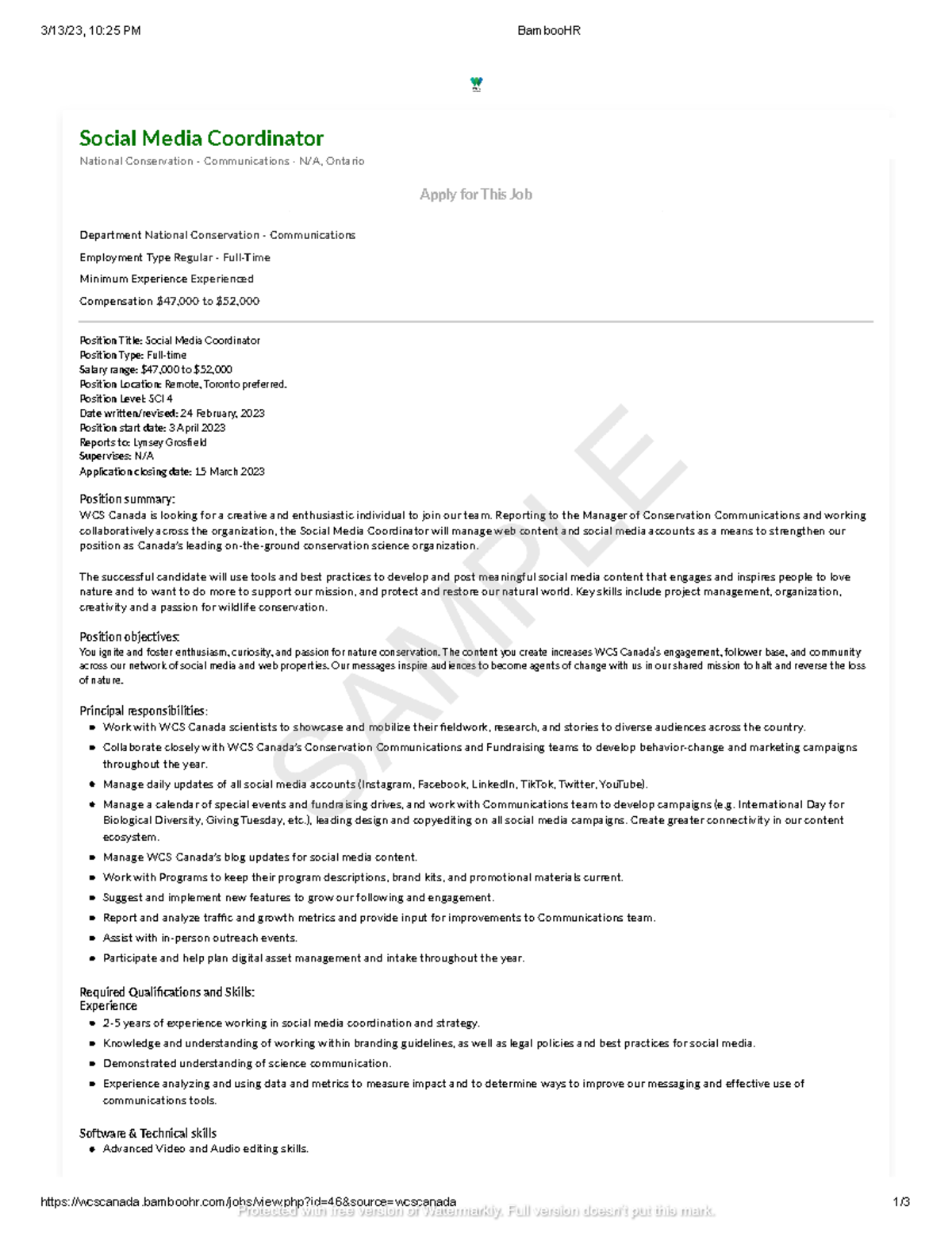 Sample Wlu123 notes 3/13/23, 1025 PM BambooHR Studocu