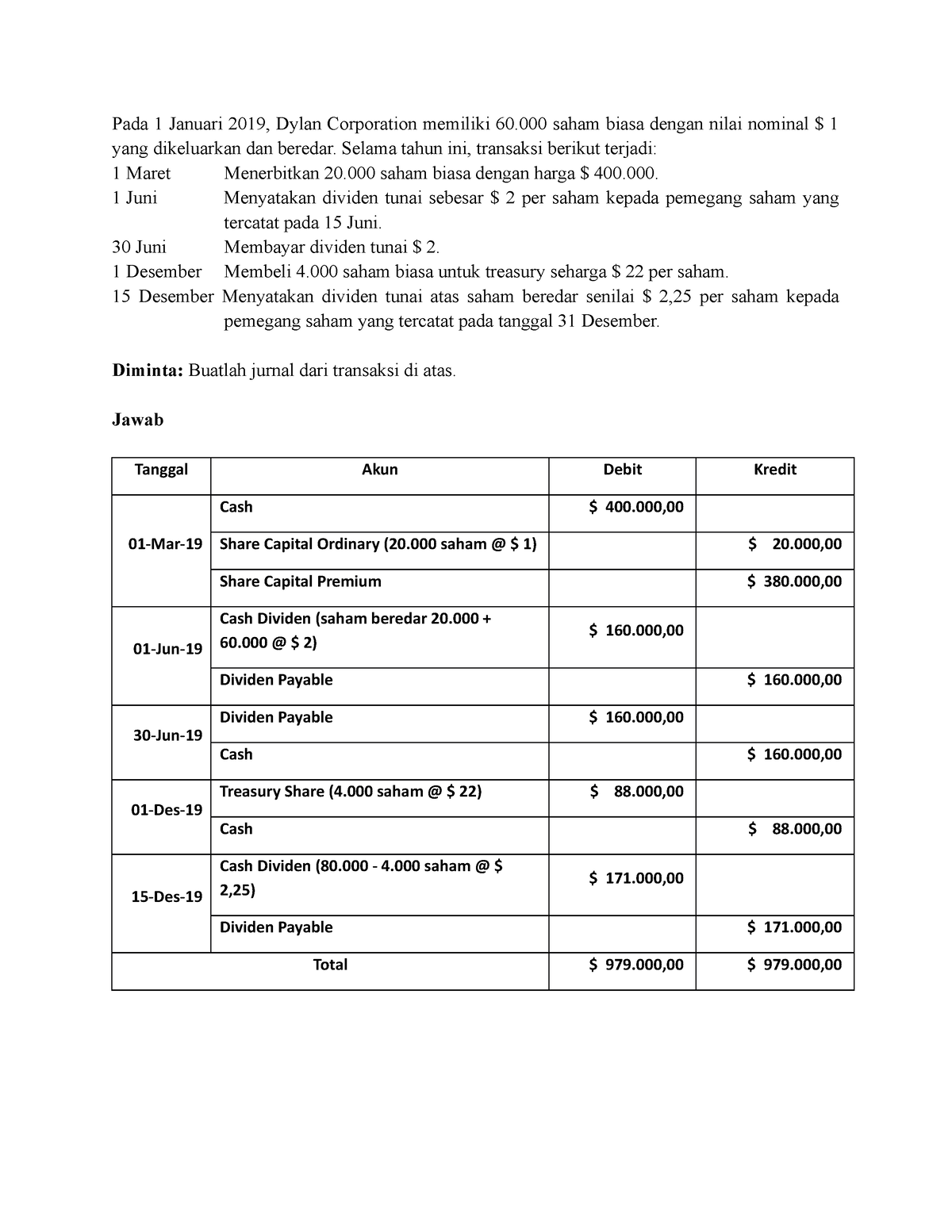 Tugas Individual 2 Soal 1 Intoduction To Accounting - Pada 1 Januari ...