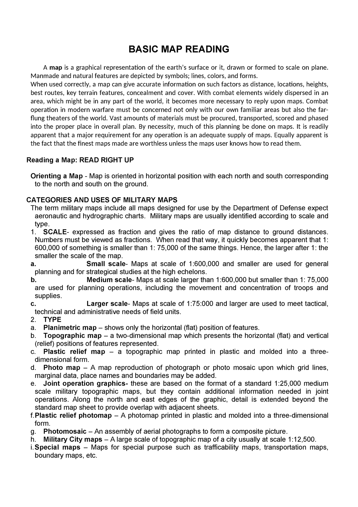 Basic MAP Reading Module 9 BASIC MAP READING A Map Is A Graphical   Thumb 1200 1697 