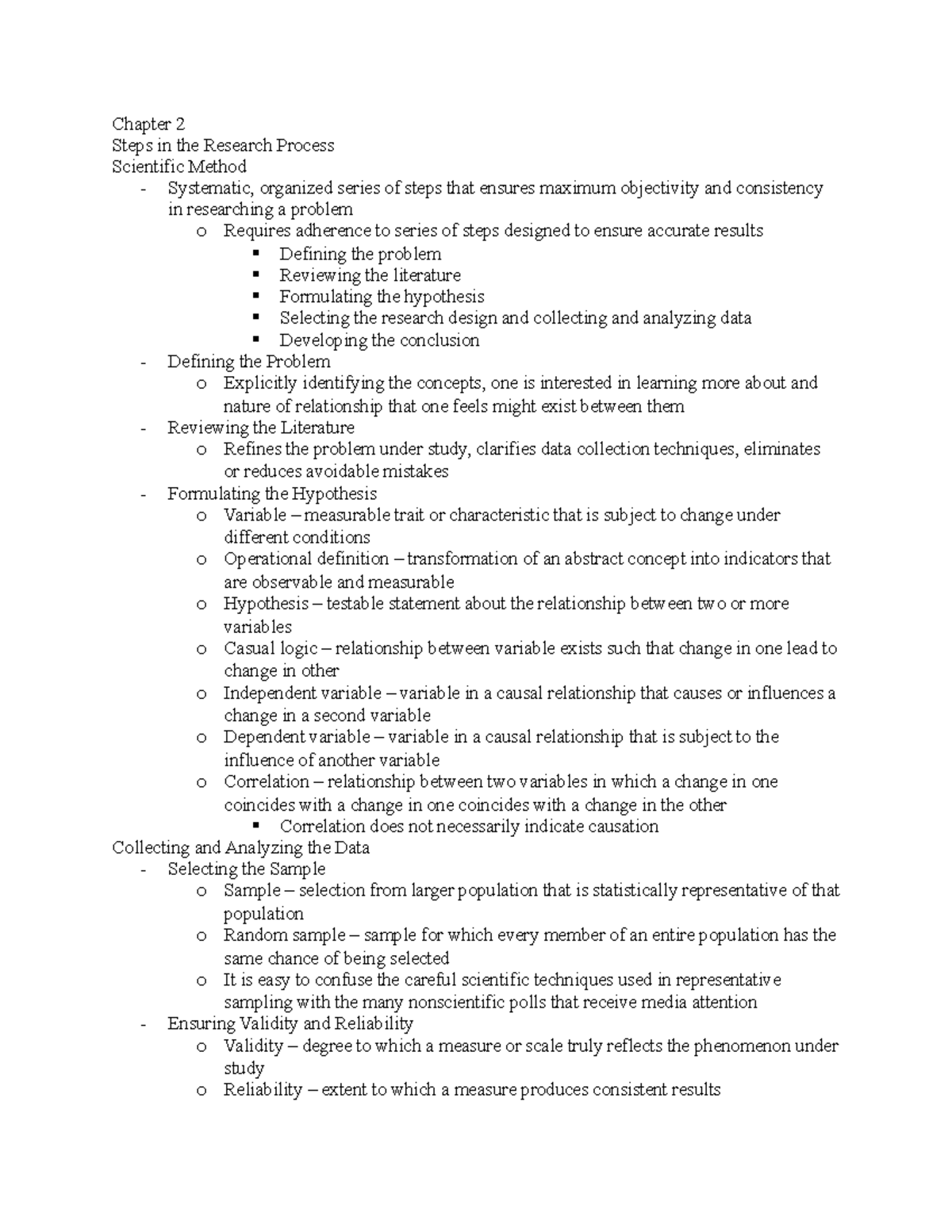 SI Chp 2 - Professer Jesse Reynolds - Chapter 2 Steps in the Research ...