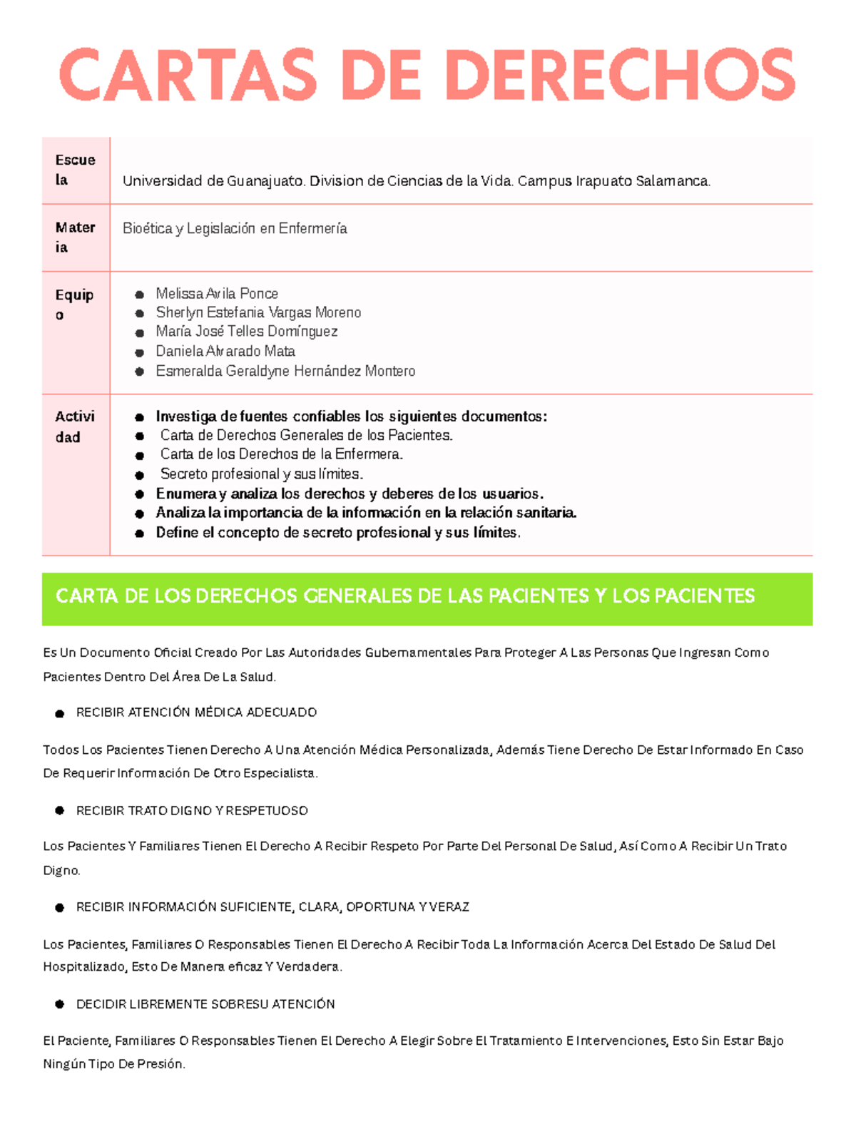 Cartas de derechos e vbuena info CARTAS DE DERECHOS Es Un Documento