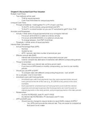 Chapter 8 Notes - Chapter 8: Net Present Value and Investment Criteria ...