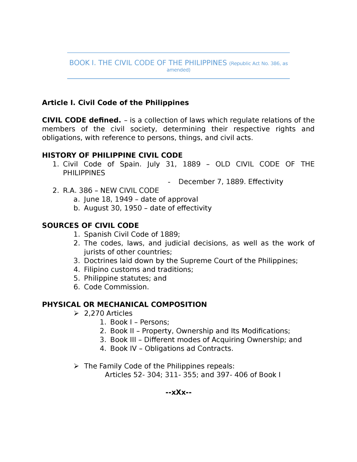 Chapter 2 Of Civil Code Of The Philippines