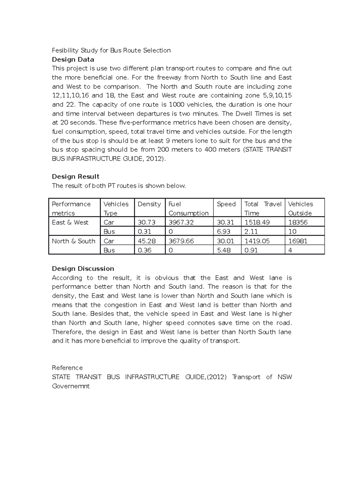 2 - This is part 1 of project 1 - Fesibility Study for Bus Route ...