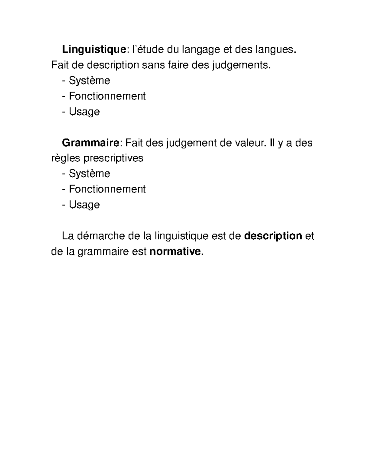 Linguistique Francaise Studocu