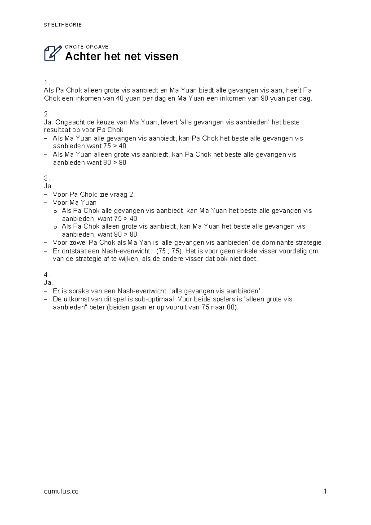 Antwoorden 471 achter het net vissen