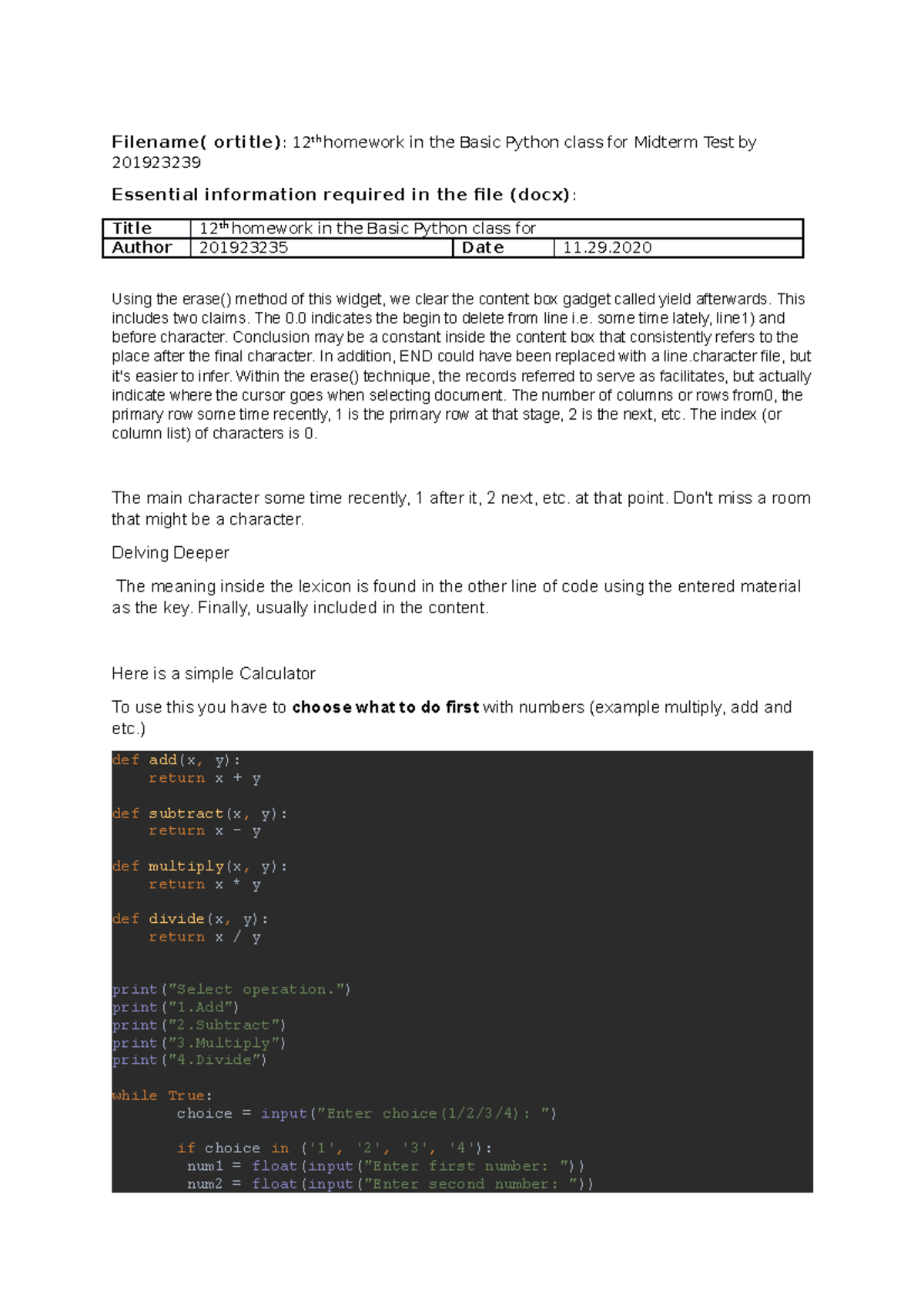 12th homework in the Basic Python class by 2019 23235 - Filename ...