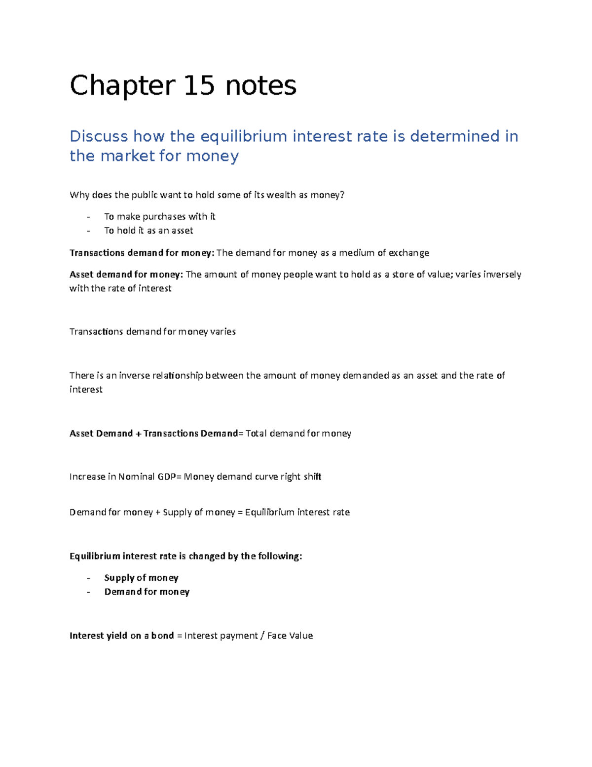 Chapter 15 - Intro To Macro Econ Lecture Notes - Chapter 15 Notes ...